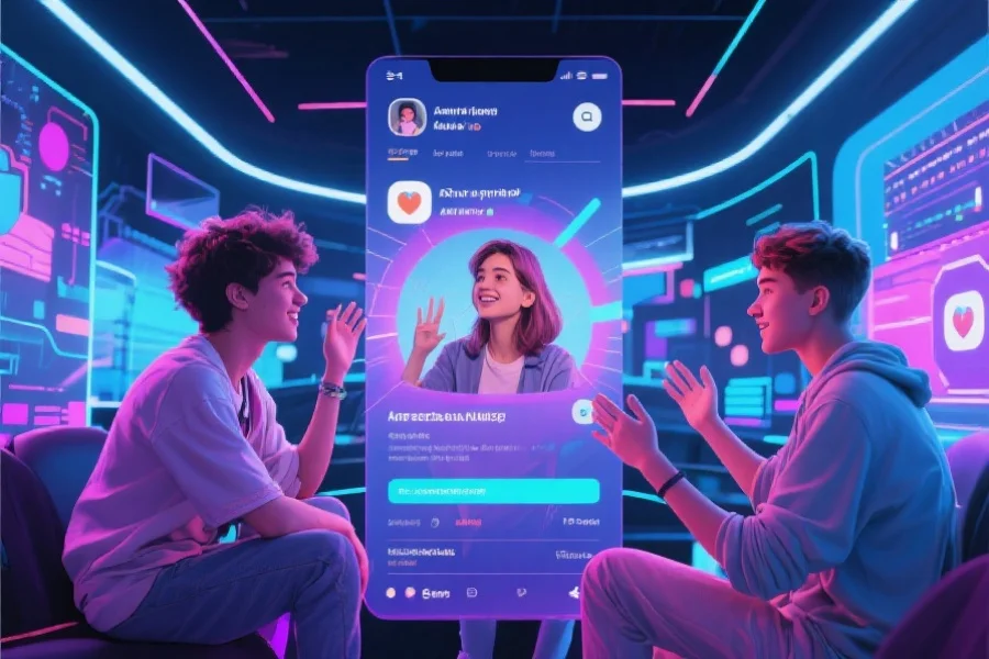 虚拟社交空间互动场景